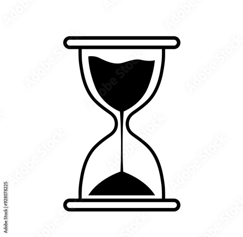 Hourglass icon. Sandglass timer isolated on white background. Clock Sign. Vector illustration