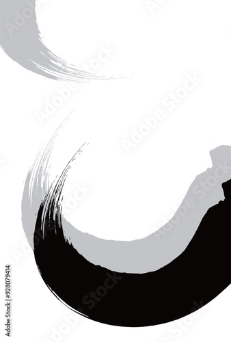 筆文字　墨　かすれ　背景