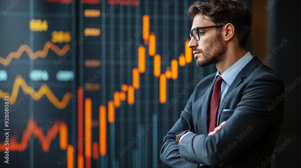Fototapeta premium Business consultant dealing with economic downturn