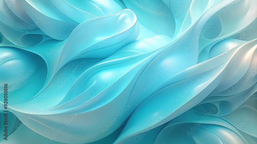 Obraz premium abstract blue wavy background