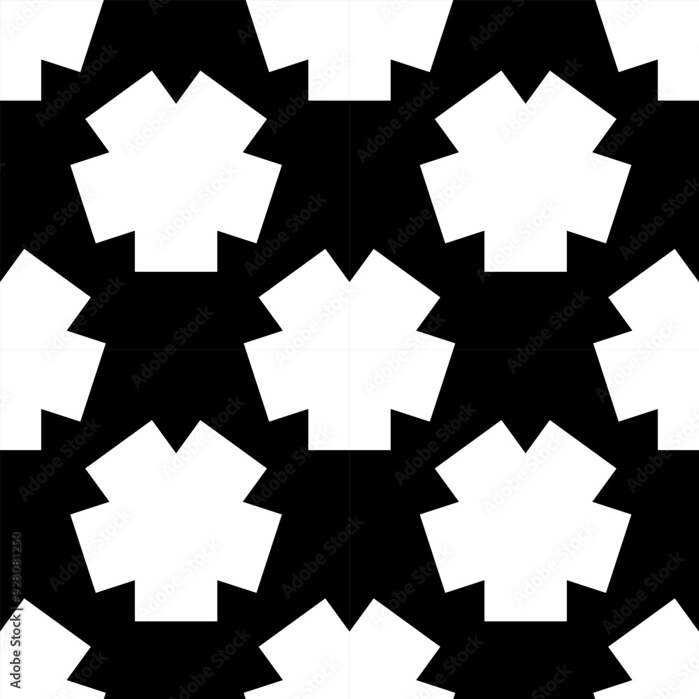 Seamless geometric pattern in black and white. Abstract background. Seamless geometric pattern in black and white. Abstract background.