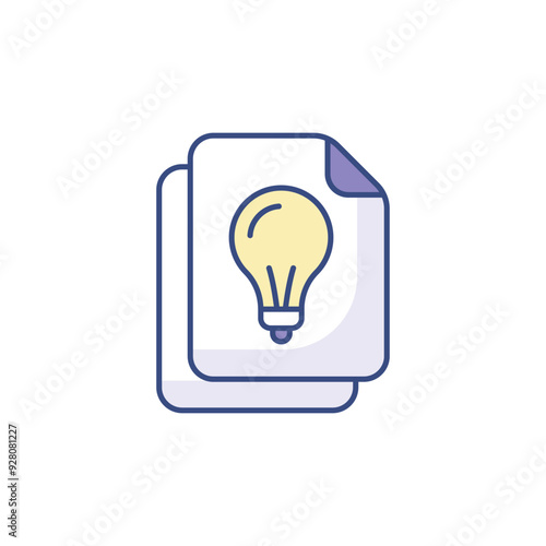 Idea Backlog icon design with white background stock illustration