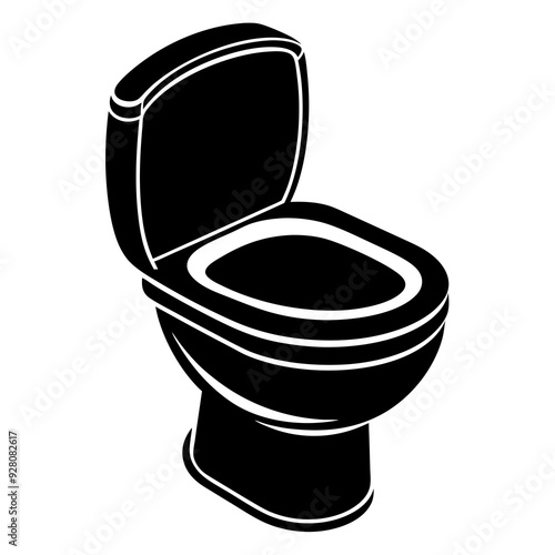 Toilet bowl isolated on white, Toilet bowl vector art, Toilet bowl silhouette, Toilet bowl icon, Toilet bowl line art,eps, black and white Toilet bowl
