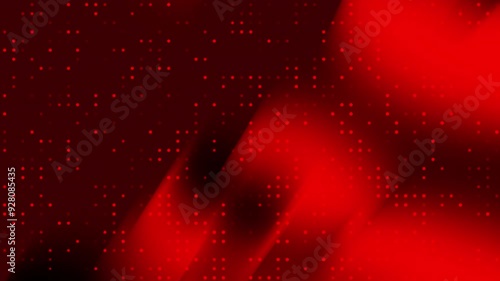 Red abstract background with scattered glowing dots and blurred lines.