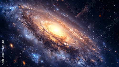 Spiral Galaxy in the Vastness of Space