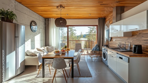 Modern Kitchen with a View