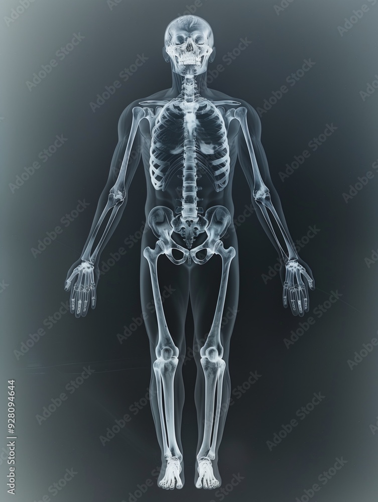 3d rendered illustration of a skeleton Skeletal anatomy x-ray picture No.8 3d rendered illustration of a skeleton Skeletal anatomy x-ray picture No.8