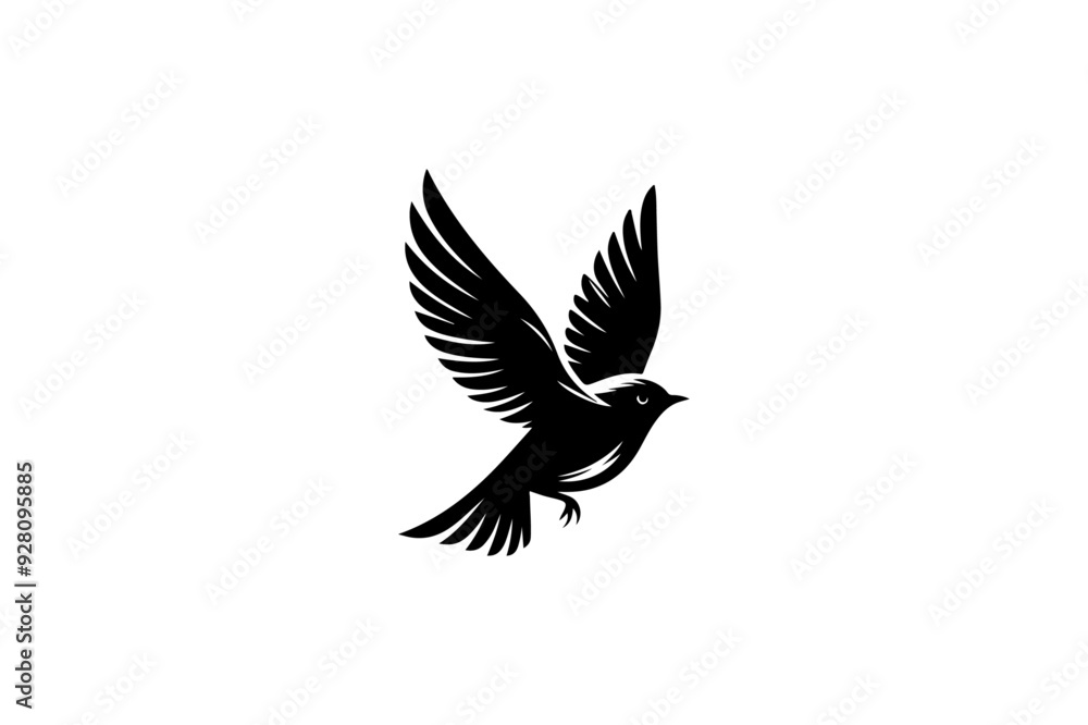 Silhouette of a Hummingbird. Silhouette of a Hummingbird.