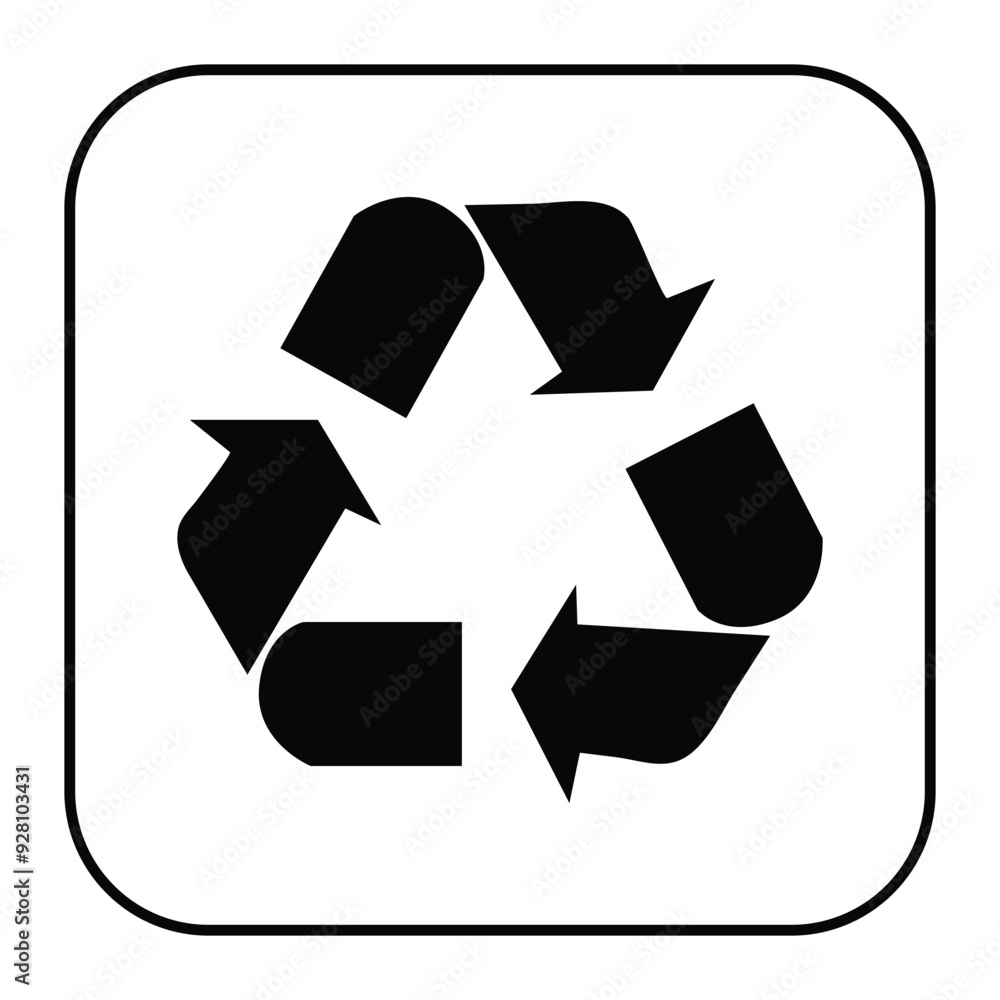 recycle symbol icon isolated recycle symbol icon isolated
