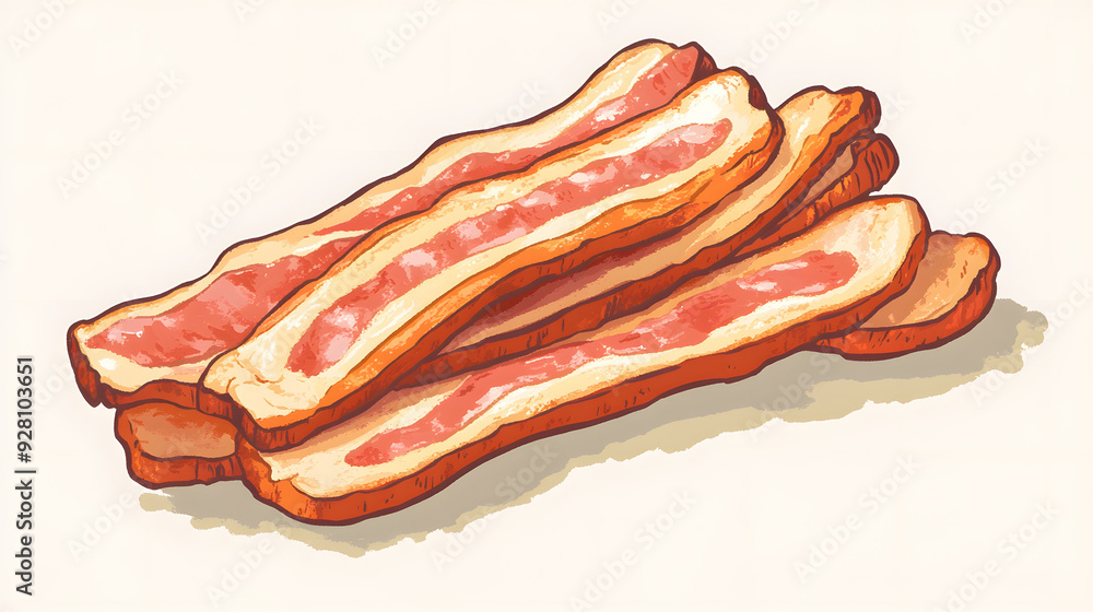 Fresh bacon illustration Fresh bacon illustration