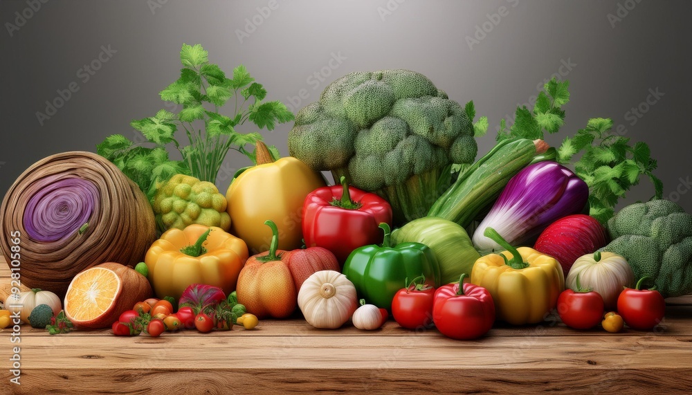 Fresh vegetables and fruits isolated on a white background, including tomatoes, peppers, onions, cucumbers, and more, showcasing a healthy and vibrant selection Fresh vegetables and fruits isolated on a white background, including tomatoes, peppers, onions, cucumbers, and more, showcasing a healthy and vibrant selection