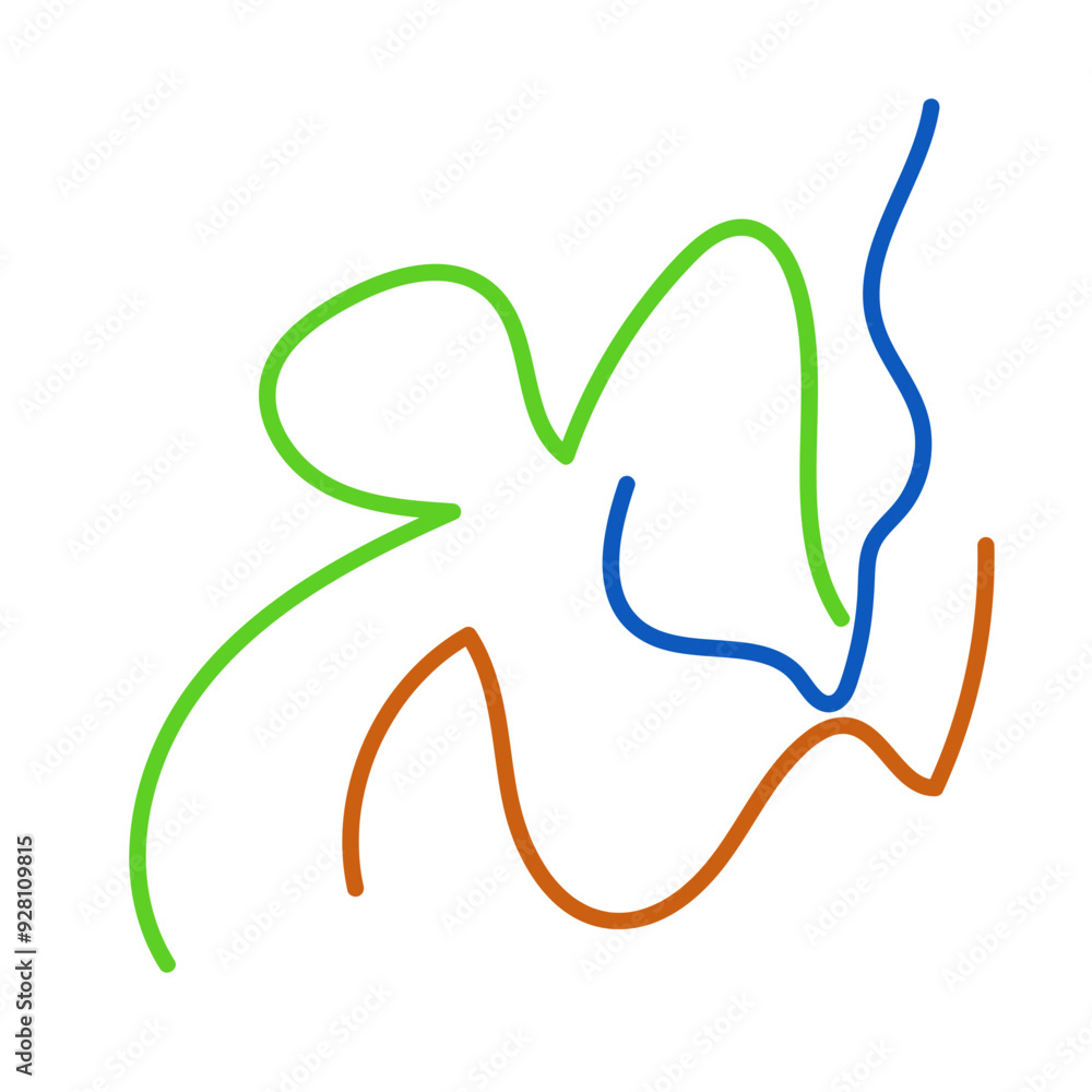 Graphic lines squiggle vectors decoration Graphic lines squiggle vectors decoration