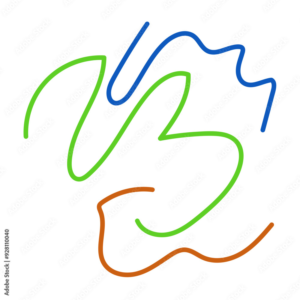 Obraz premium Graphic lines squiggle vectors decoration