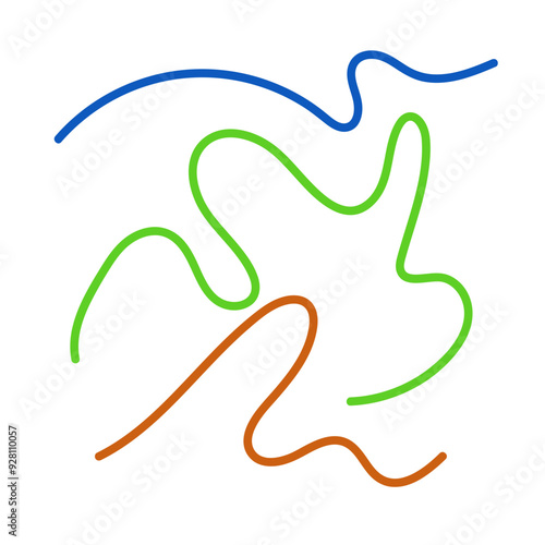 Graphic lines squiggle vectors decoration