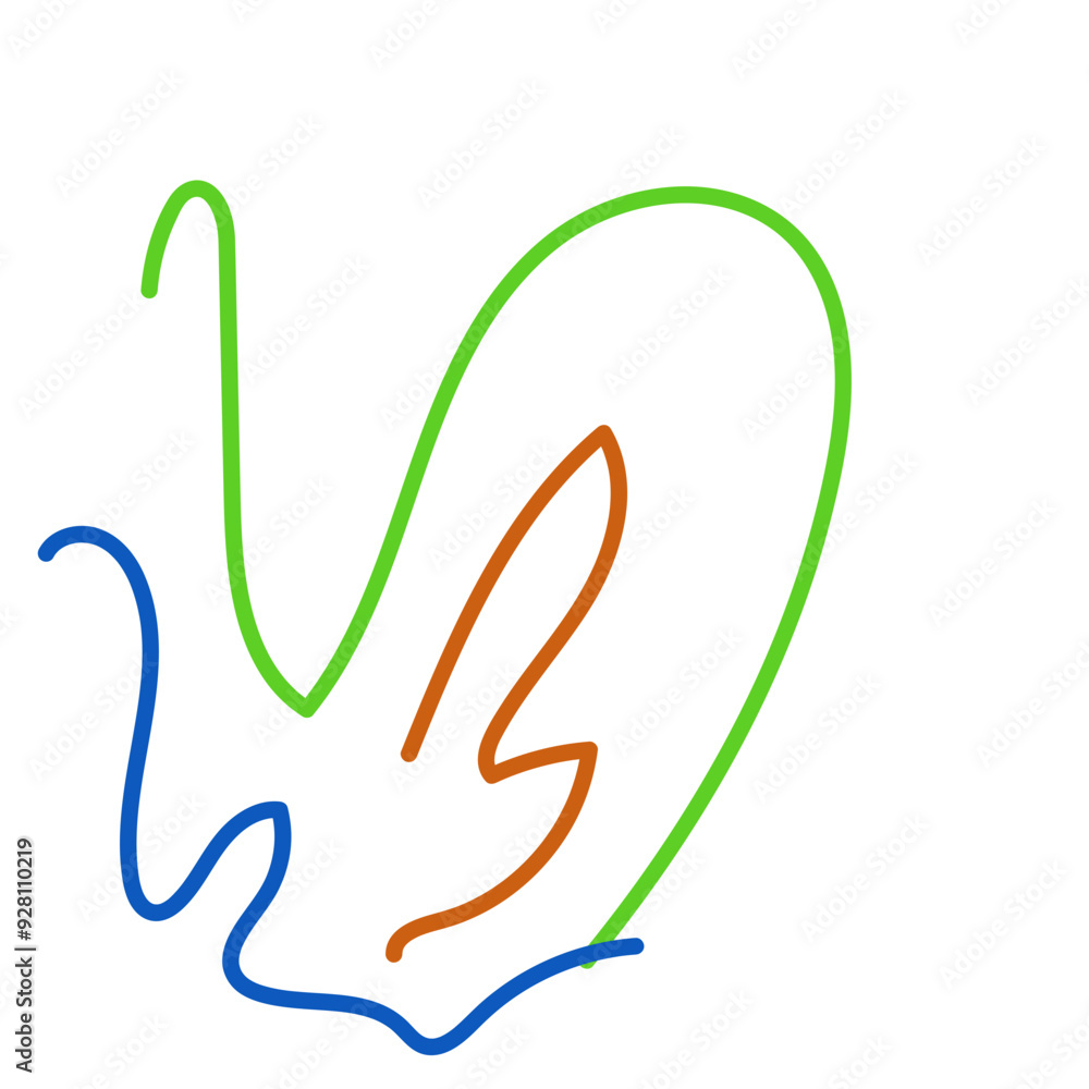 Graphic lines squiggle vectors decoration Graphic lines squiggle vectors decoration