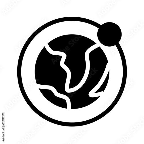 Moon Orbiting for Space Icon