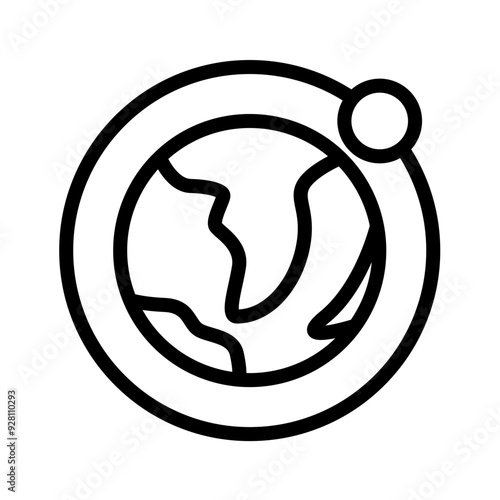 Moon Orbiting for Space Icon