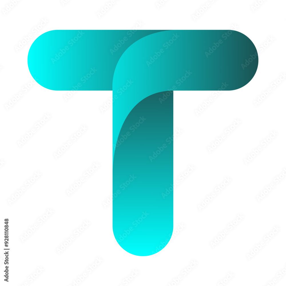 Web lline modern color full T logo design Web lline modern color full T logo design