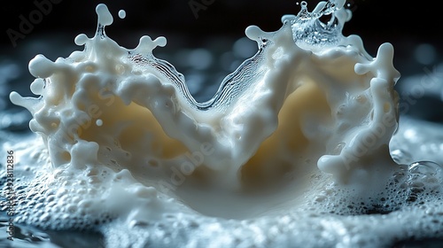 Wallpaper Mural Milk Splash Creates an Abstract Shape Torontodigital.ca