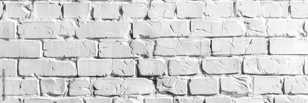 White Brick Wall with Cracks and Imperfections White Brick Wall with Cracks and Imperfections