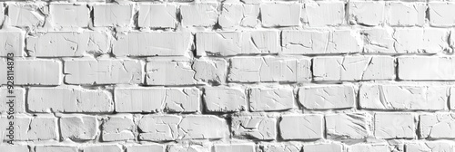 White Brick Wall with Cracks and Imperfections