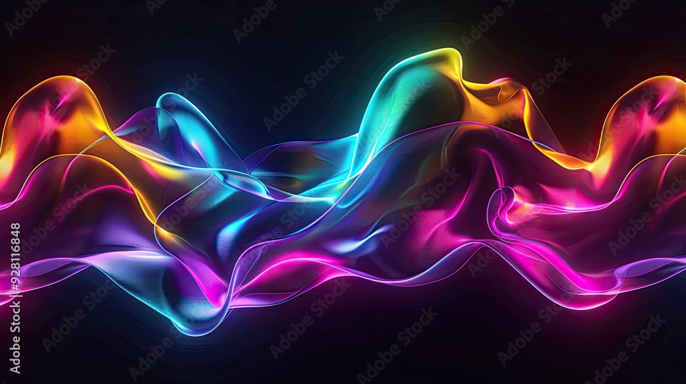 Fototapeta premium Abstract Neon Waves