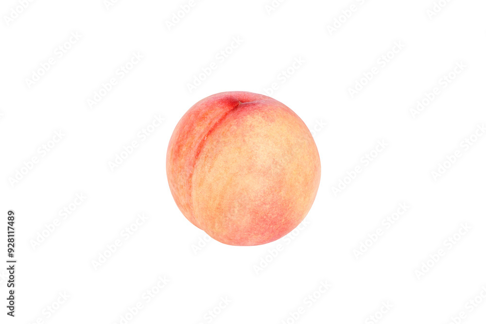 One fresh peach. transparent background One fresh peach. transparent background