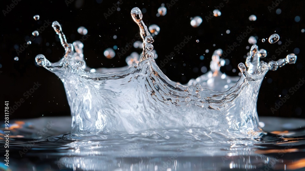 Water burst from a high-speed splash, captured in mid-air - Water burst from a high-speed splash, captured in mid-air -