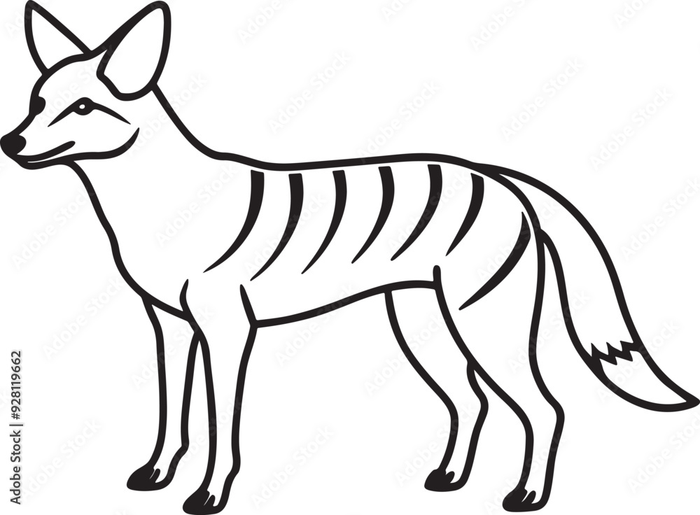 Obraz premium jackal vector silhouette by illustrator