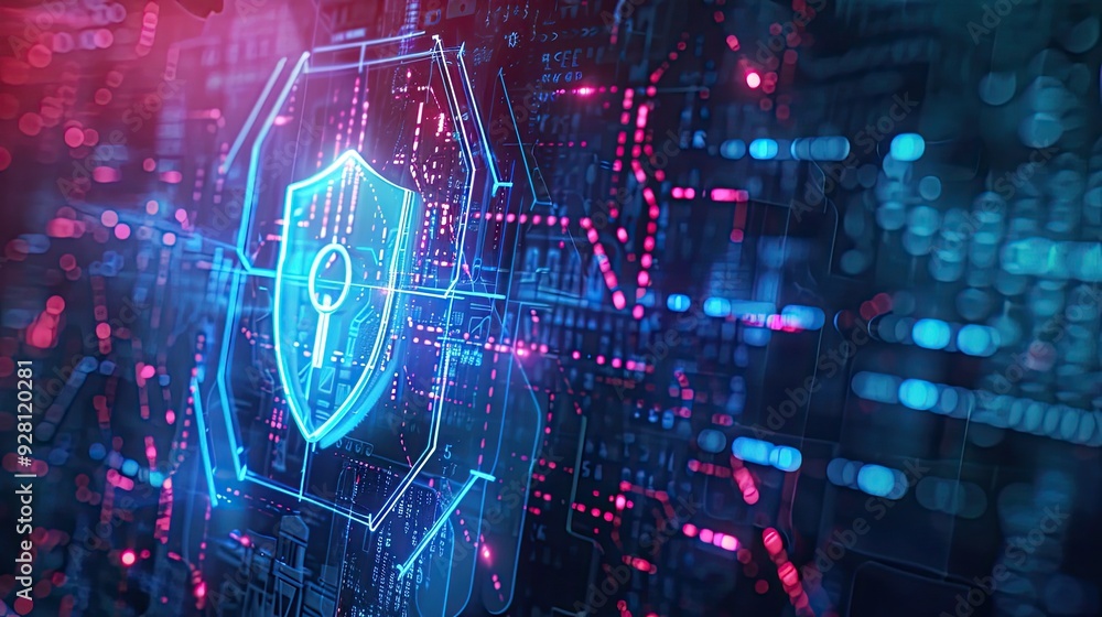 Fototapeta premium Digital Security Shield