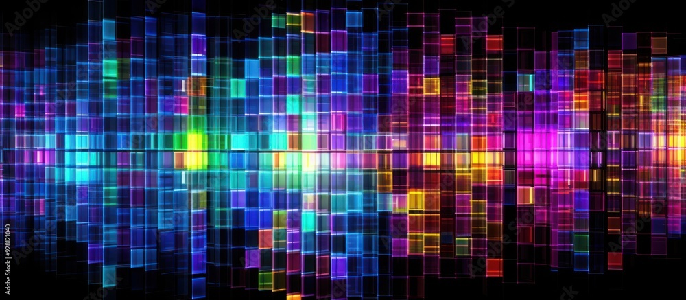 Abstract Neon Grid of Colors Abstract Neon Grid of Colors