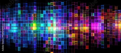 Wallpaper Mural Abstract Neon Grid of Colors Torontodigital.ca