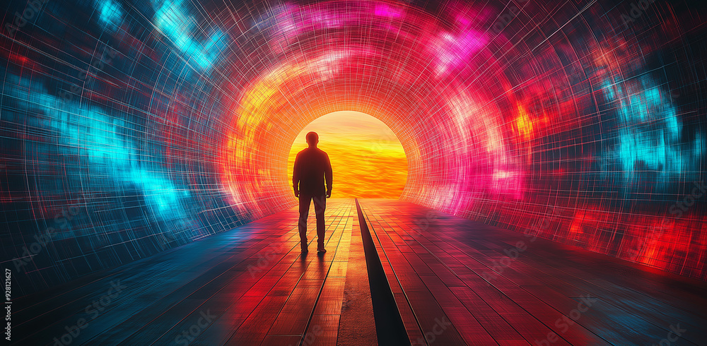 technology module tunnel light effect background technology module tunnel light effect background