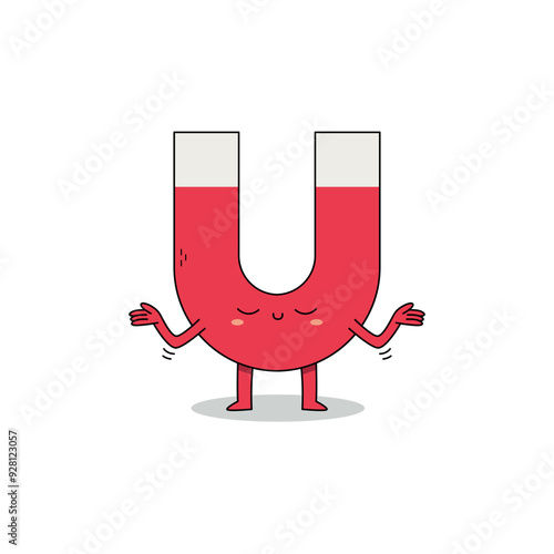 Cute magnet cartoon character indifference attitude