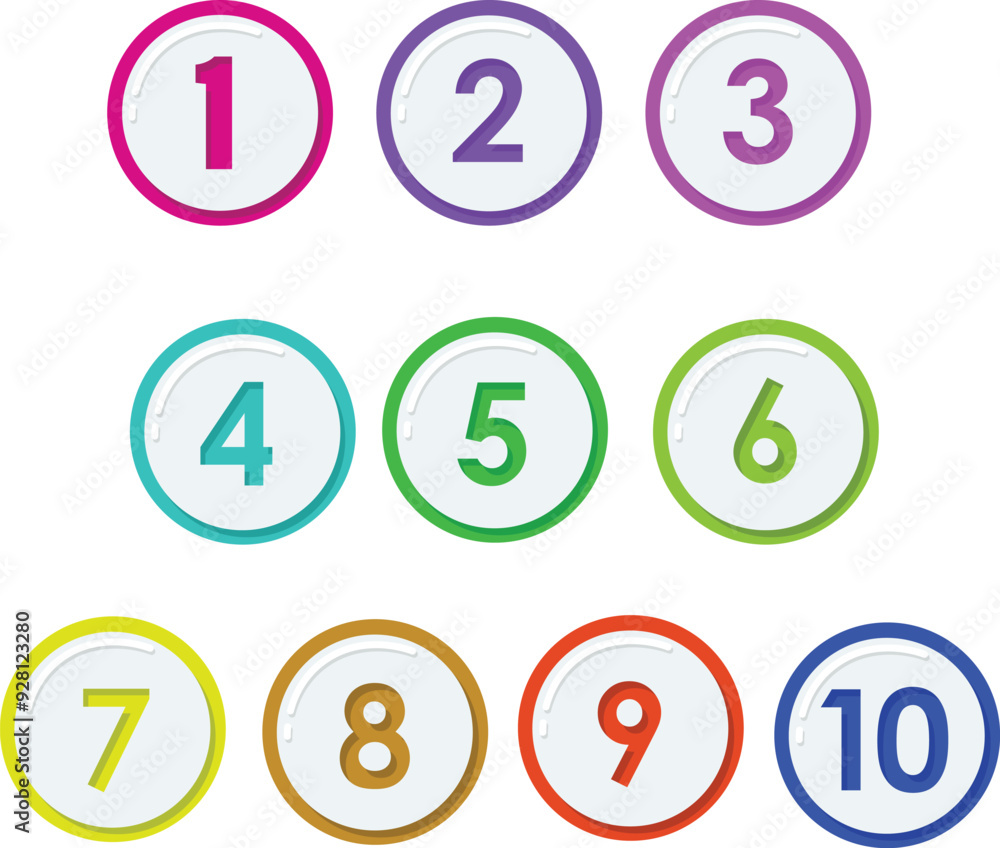 Numbered List Bullet Point Set Collection Numbered List Bullet Point Set Collection