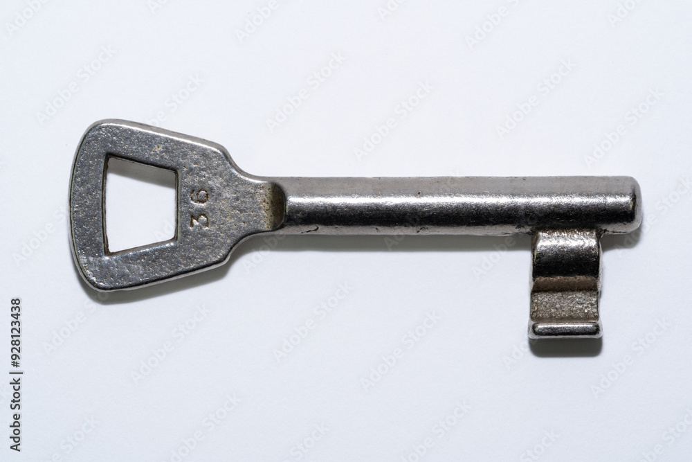 Key for room door in close up Key for room door in close up
