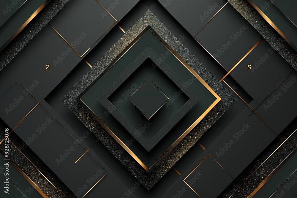 Abstract black and gold geometric pattern. Abstract black and gold geometric pattern.