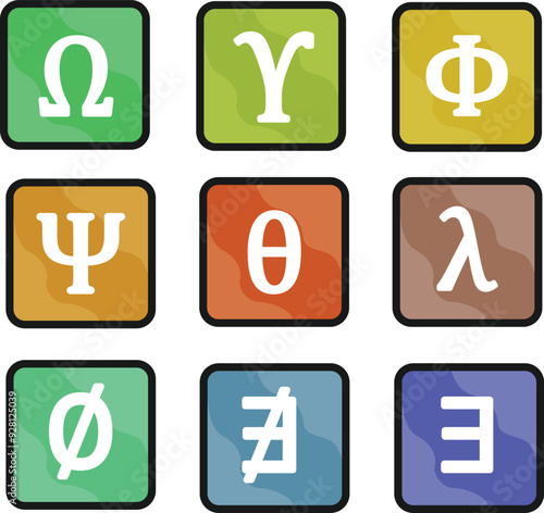 Mathematic Sign and Symbol Icon Set Collection