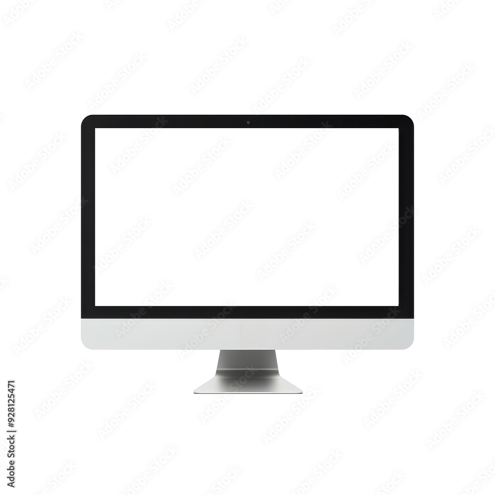 Blank Computer Screen with White Background. Blank Computer Screen with White Background.