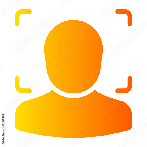 face detetion Gradient icon