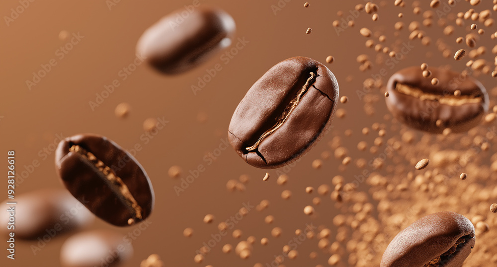 Close-up of roasted coffee beans Close-up of roasted coffee beans