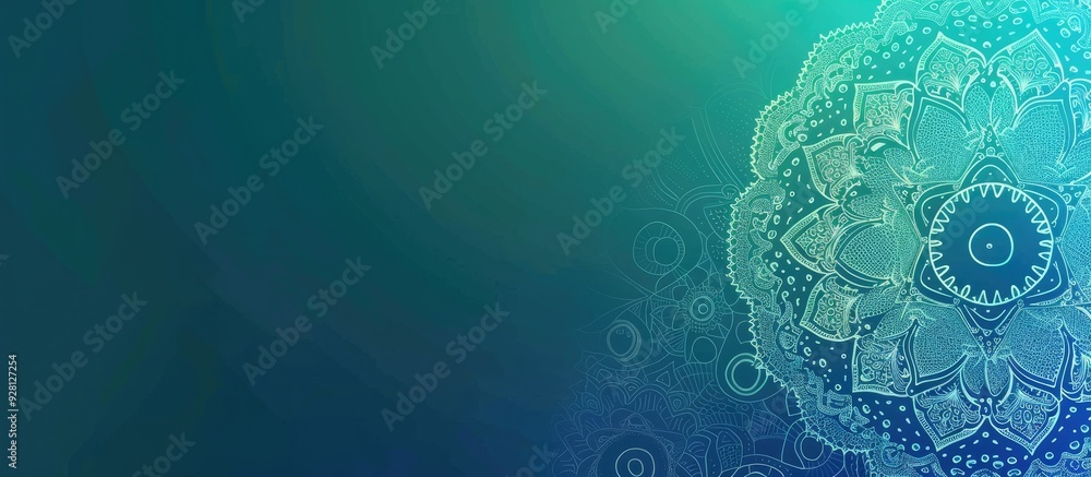 Abstract Mandala Design with Turquoise and Blue Gradient Abstract Mandala Design with Turquoise and Blue Gradient
