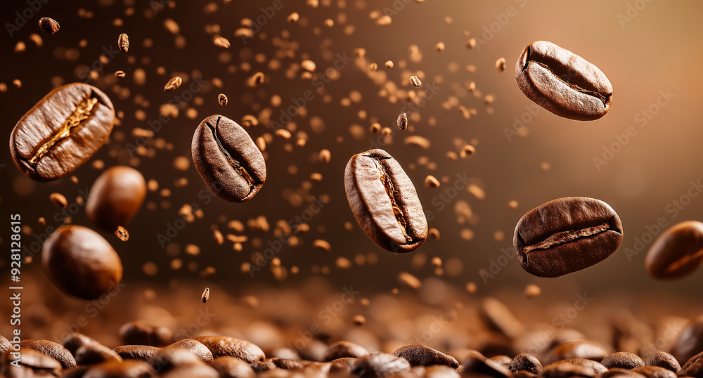 Close-up of roasted coffee beans Close-up of roasted coffee beans