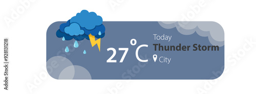 Thunder Storm Weather Forecast Widget Application Template