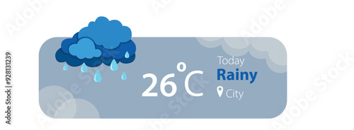 Rainy Weather Forecast Widget Application Template