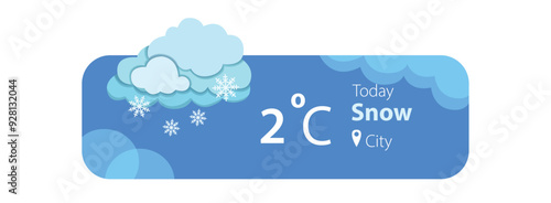 Snowy Weather Forecast Widget Application Template
