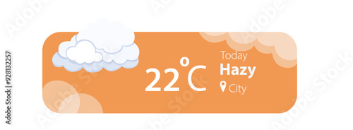 Hazy Weather Forecast Widget Application Template
