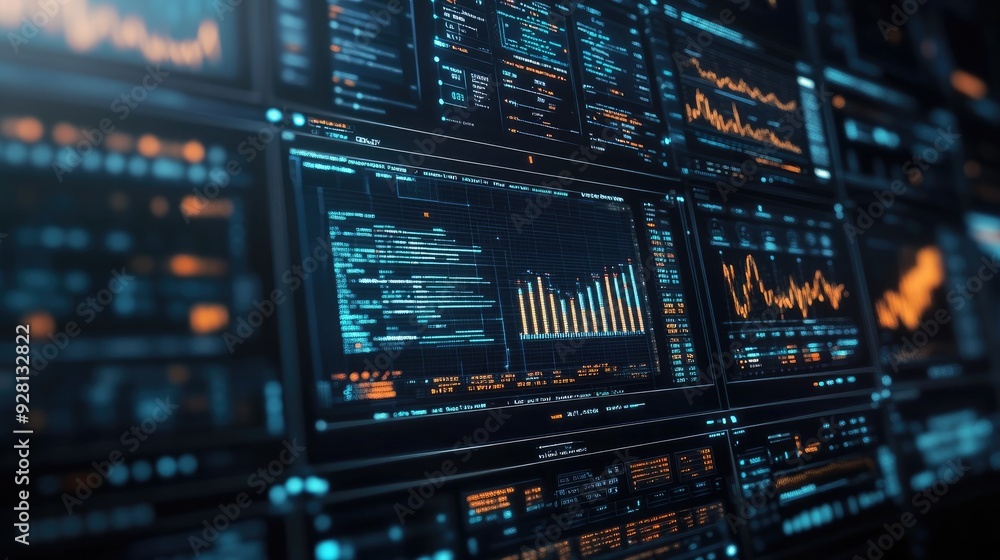 Digital Big Data Stream with Charts and Statistics Across Multiple Displays Digital Big Data Stream with Charts and Statistics Across Multiple Displays
