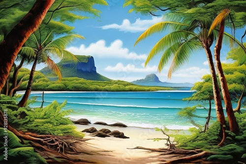 environmental protection mauritius an artwork depicting the beau