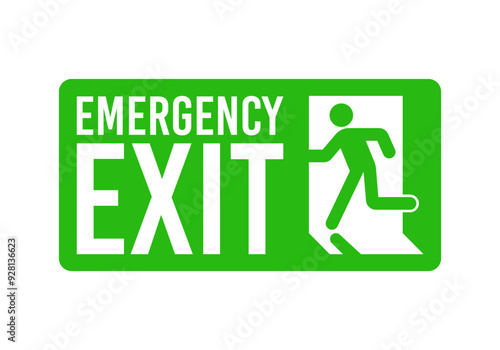 Vector Emergency Exit Sign Illustration